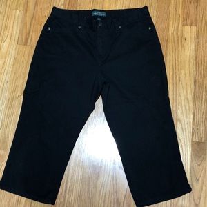 EUC Ralph Lauren Black Crop Pants Size 12